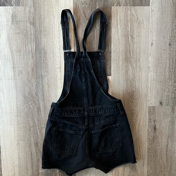 Madewell Adirondack Short Overalls in Washed Black size XXS - Picture 9 of 11